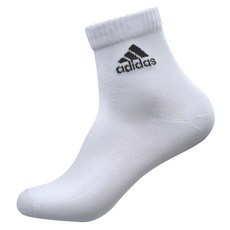 adidas 愛迪達 p1高機能短筒運動襪 mh0003-m, 白底色/黑logo, 1雙