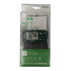 Omron 歐姆龍 計步器 HJ107G 7天記憶儲存 卡路里消耗 步行距離, 綠色, 1個