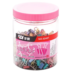SDI 手牌 彩色長尾夾, 13mm, 288個, 1罐