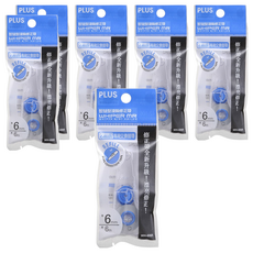 PLUS 普樂士 智慧型滾輪替換帶 6mmx6M，適用於WH-606正帶, WH-606R, 6個