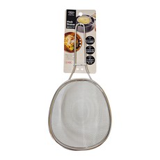 下村企販 多用途漏勺 淺型網格, 18-8不鏽鋼材質 日本產, 小(30 x 14 x 4cm), 1個