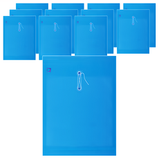 A4 直式縄扣公文袋, 33 x 25cm, 藍色, 12個