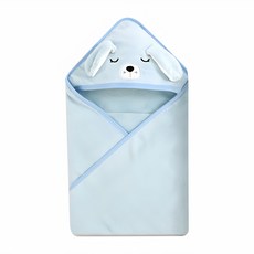 Vanibaby 連帽嬰兒浴巾, 藍狗, 1條