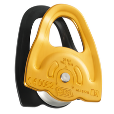 PETZL MINI 高效率活動側板滑輪 適用7-11mm繩索, 80g, 黃色