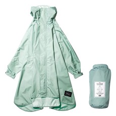 KiU 標準成人空氣感有袖斗篷雨衣 420g超輕量 透氣 20000mm H2O耐水壓, 薄荷綠, FREE(94 x 105 x 125.5cm), 1件