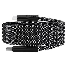 UniSync Type-C-Type-C 魔幻磁吸收納編織防纏繞快充線, 1m, 黑色, 1條