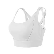 高強度集中美背運動內衣 搭扣設計, L(胸圍37cm 下擺34cm 衣長31cm), 銀灰