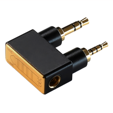 ddHiFi DJ44K AK播放器專用耳機轉接頭 輕質7系列鋁合金 雙接頭設計4.4mm轉2.5mm/3.5mm 增加地線消除電流聲 1個 Black Gold, Black, Gold