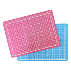 百貨King A3繽紛雙色切割墊Set 2 PVC塑膠, 粉藍色