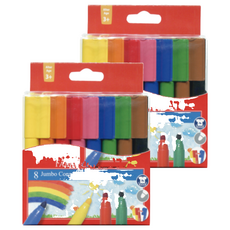 FABER-CASTELL 輝柏 66-2000-08 JUMBO連接筆, 8色, 2盒