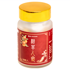 Hughes 休斯生醫 柑萃人參, 滋補養氣首選, 9種草本萃取, 配方成份, 500mg, 30顆, 1瓶