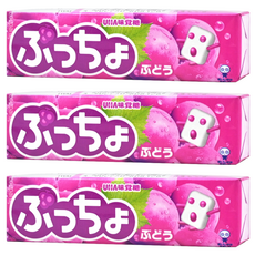 UHA味覺糖 普超條糖 葡萄味, 日本進口軟糖, 50g, 3條