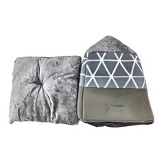 萌貝貝 兩用太空箱寵物窩, 35 x 33 x 30cm, 灰色, 1個