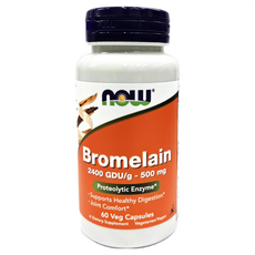NOW 鳳梨酵素膠囊, 1個, 60顆