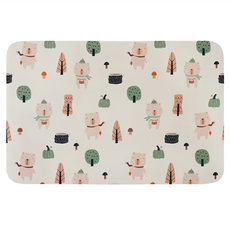 STYLE G 時代家居奈米絨軟式硅藻土地墊 吸水防滑廚房地墊 柔軟舒適 居家生活, 38 x 117cm, 北歐熊熊