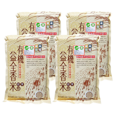 樂米穀場 有機益全胚芽香米, 1.5kg, 4包