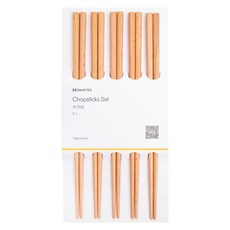 HOLA 和樂家居 PALETTE 木筷組 5雙, 7.2 x 0.8 x 23cm, 014375904, 1組