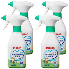 pigeon 貝親 泡沫奶瓶蔬果清潔液 噴頭式, 400ml, 4瓶