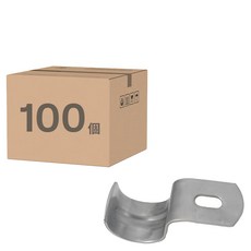 新多多小舖 四分單邊白鐵管夾 100入 台灣製造 304不鏽鋼 內徑2.15cm, 1包