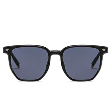 ALEGANT 韓版拼接時尚方框墨鏡 太陽眼鏡 UV400, 雲山黑, 145 x 148 x 47mm