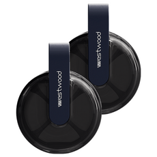 WESTWOOD 無毒 黑曜石 4格 便攜維他命藥盒, 2個