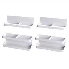 Life 純色風尚多功能傘架 壁掛式雨傘收納架 瀝水置物架, 白色, 2組, 25 x 9 x 9.6cm