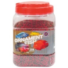 UP AQUA 雅柏 頂級觀賞魚飼料 大粒 E-235-L, 1kg, 觀賞魚增豔配方, 1桶