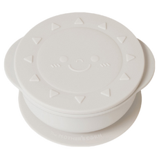 小太陽 矽膠碗 420ml 嬰幼兒餐碗, 1入, 天空灰