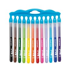 Maped 連蓋式長效型彩色筆 12色, 固定式筆頭設計, 易清洗, 防啃咬安全後蓋, 1組