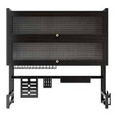 HOUDER 雙層帶門水槽瀝水架 85cm, 黑色, 2層, 1個