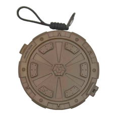 ADAMOUTDOOR 戶外戰術蚊香盒, 防火PC/ABS塑料+不鏽鋼五金, 直徑145 x 46mm, 沙色