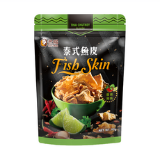 老楊 泰式魚皮 酸辣風味 90g 酥脆鹹香, 1包