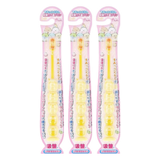 San-X 角落生物 幼兒吸盤牙刷, 顏色隨機, 1入, 3支