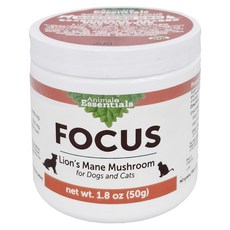 Animal Essentials 藥草醫家 猴頭菇認知障礙 FOCUS 寵物營養劑, 適用於犬貓，100%菇草, 50g, 認知障礙支持，保護大腦健康, 1罐