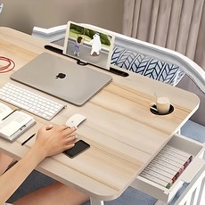 費歐家 折疊電腦桌 抽屜款,70 x 48 x 32cm,高雅木