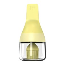 ZUUTii 玻璃調味刷瓶，130ml，奶油黃色, 1瓶