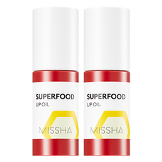 MISSHA Super Food 蜂蜜護唇油, 3種植物精油滋潤雙唇, 無色, 5.2g, 2支