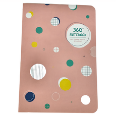 CCHING 青青文具 25K雙面翻轉筆記, 圓角設計, 128張內頁, 簡單生活, 1本