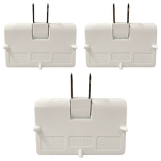 CENTENARY 成電牌 轉向三面插 3孔 CT-0032,3個,白色, 40.5mm