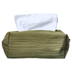 空氣選物 簡約風琴摺衛生紙套 綠色, 10 x 10 x 21cm