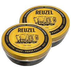 REUZEL 黑金豬強力黏土級水性霧面髮蠟 95g, 持久強效定型, 增加自然清晰線條紋理, 2個