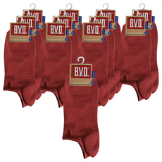 B.V.D. 男款超低襪口隱形襪 紅磚色 - BN701 80%棉