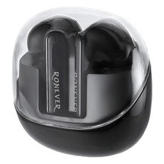 RONEVER 透明太空艙藍牙耳機, MOE351, 黑色