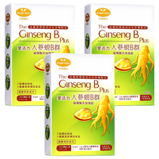 Angel LaLa 天使娜拉 薑黃人蔘蜆B群緩釋 加強錠 高濃度完整複方B群 緩釋速攻, 30錠, 455mg, 3盒