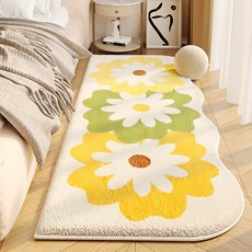 半島良品 花朵仿羊絨加厚床邊地墊, 暗香花研