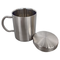 PUSH 餐具用品 304 不鏽鋼兒童杯帶蓋款 400ML