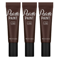 MISSHA Palette Paint 防水眼線膠 附專用刷具 質地柔和 鮮明, Brown, 3條