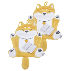 MORINO 摩力諾 造型擦手巾 MO8352 24 x 35cm 財犬阿福, 1條, 2條