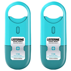 LISTERINE 李施德霖 速效口腔清新噴霧 一噴即涼 舒爽口氣 細膩薄霧 小巧設計 方便攜帶, 2個, 7.7ml