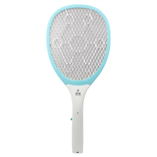 SUPA FINE 勳風 3層電池式捕蚊拍 文青款 輕巧好握 電池供電, 48.8 x 19 x 3.5cm, 藍色 +白色